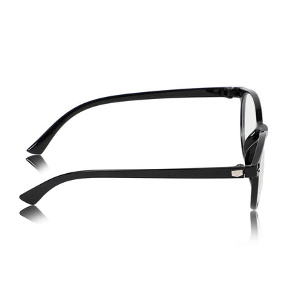 Unisex Clear Black Cat-eye Sunglass