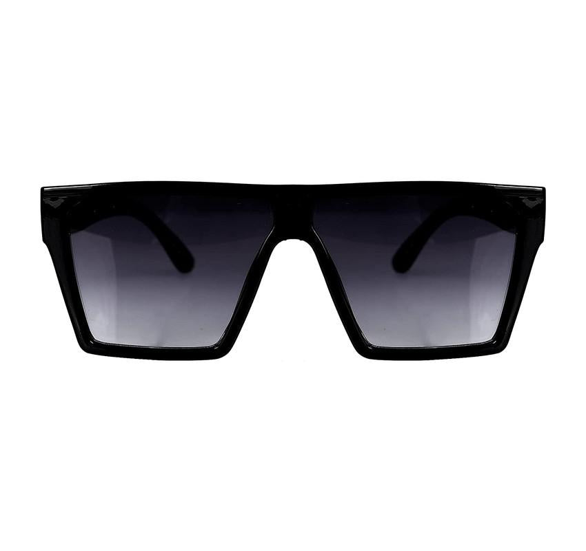 Unisex Black Retro Square Sunglass