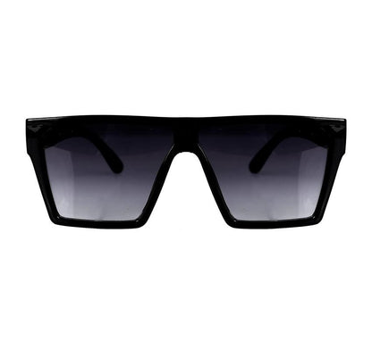 Unisex Black Retro Square Sunglass