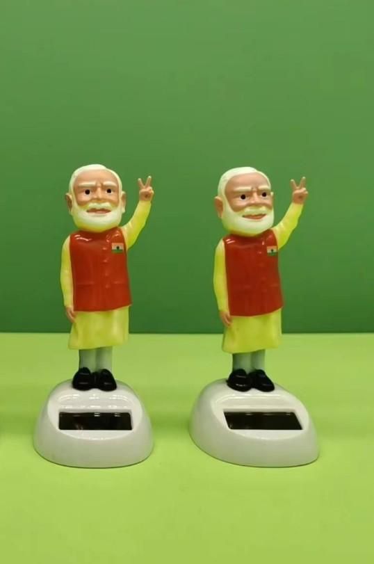 Solar Waving Modi Ji Statue (Pack of 2) Electronics