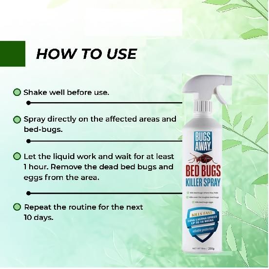 Bedbug killer spray Non-Toxic Pack of 2 (200 ml ) Home Essentials