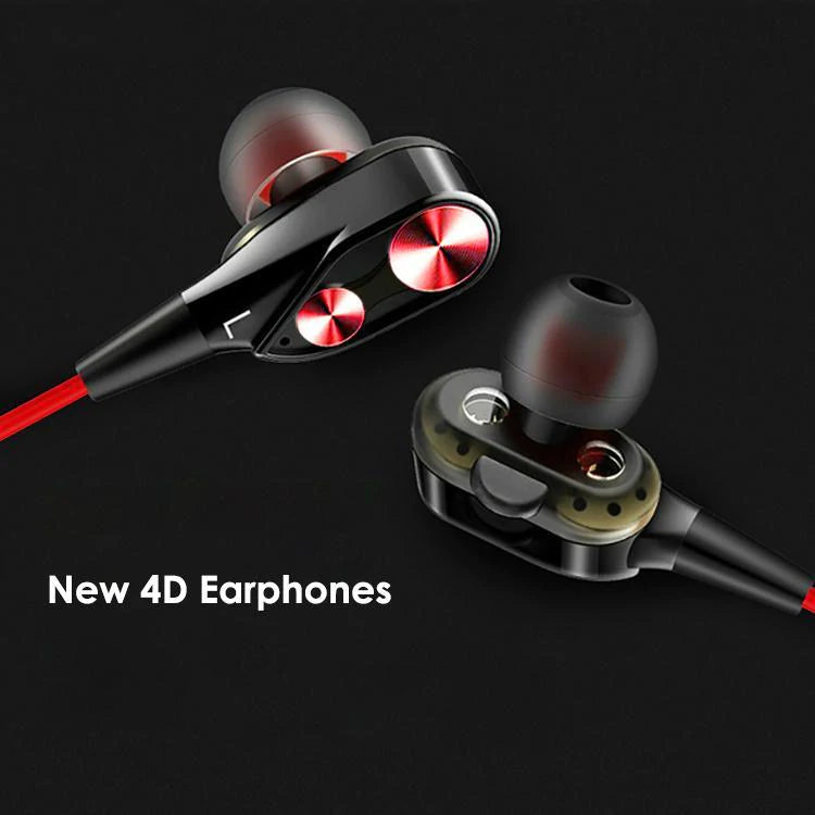 4D Bass Wired Earphone Electronics