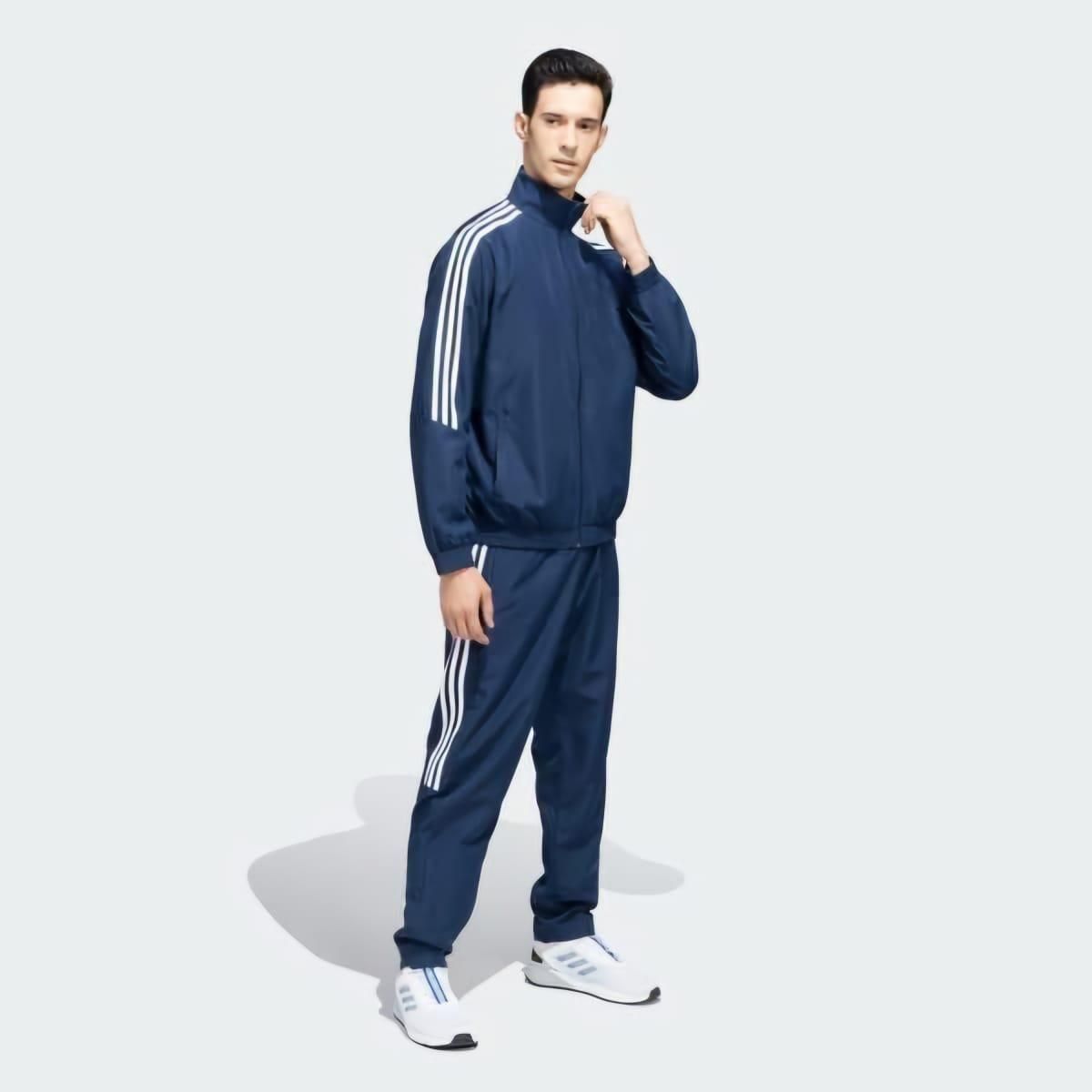 Men's Side Stripe 4 Way Polyester Track Suit Men