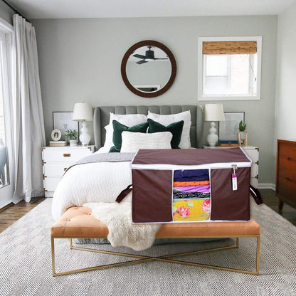 Storage Bag-UnderBed Blanket Storage Bag Covers With Handles(Set of 2)