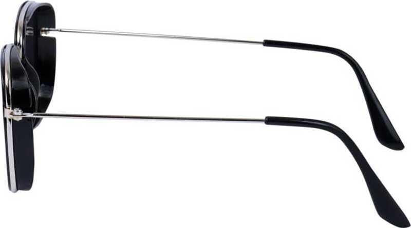 Unisex Red Silver Retro Square Sunglass Accessories