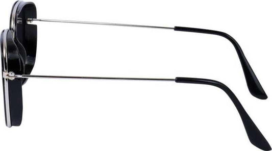 Unisex Red Silver Retro Square Sunglass Accessories