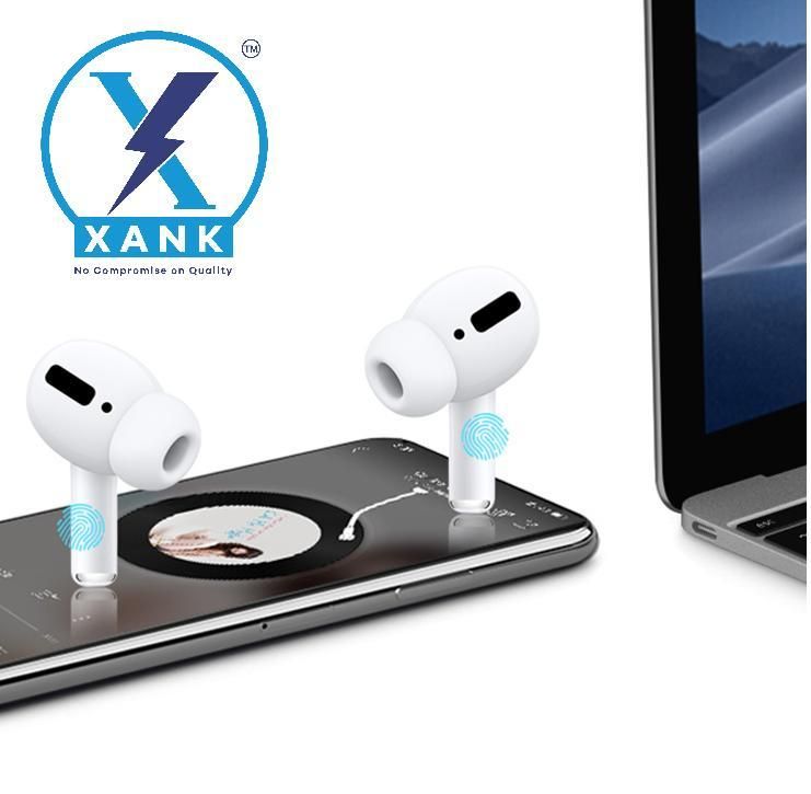 XANK Air-pods Pro with Wireless Charging Case with Sensor Enabled Bluetooth Headset (White, True Wireless) Electronics