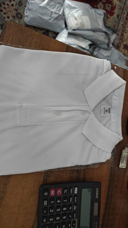 Matte Solid Half Sleeves Men's Polo T-Shirt Men