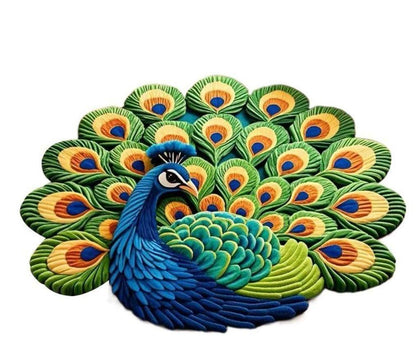 Non-Slip Peacock Mat (Pack of 2)  Home Essentials
