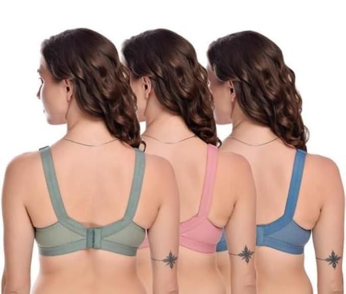 Full Coverage Non Padded Bra Pack of 3 Women Western