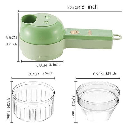 4 in 1 Portable Electric Vegetable Cutter Set Home Essentials