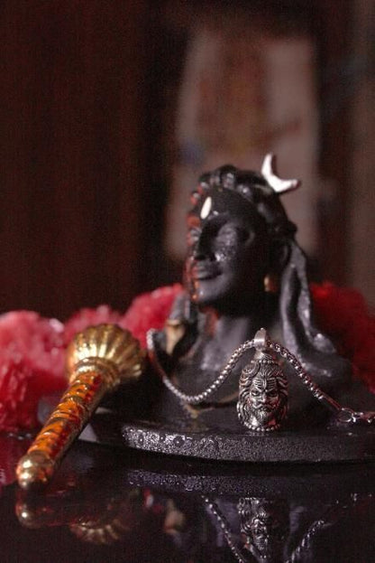 2 Face Pendent of Hanuman/Shankar with Chain Jewellery