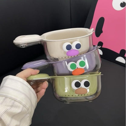 Strainer Dual-Layer Veggie & Fruit Draining Basket with Handle Home Essentials