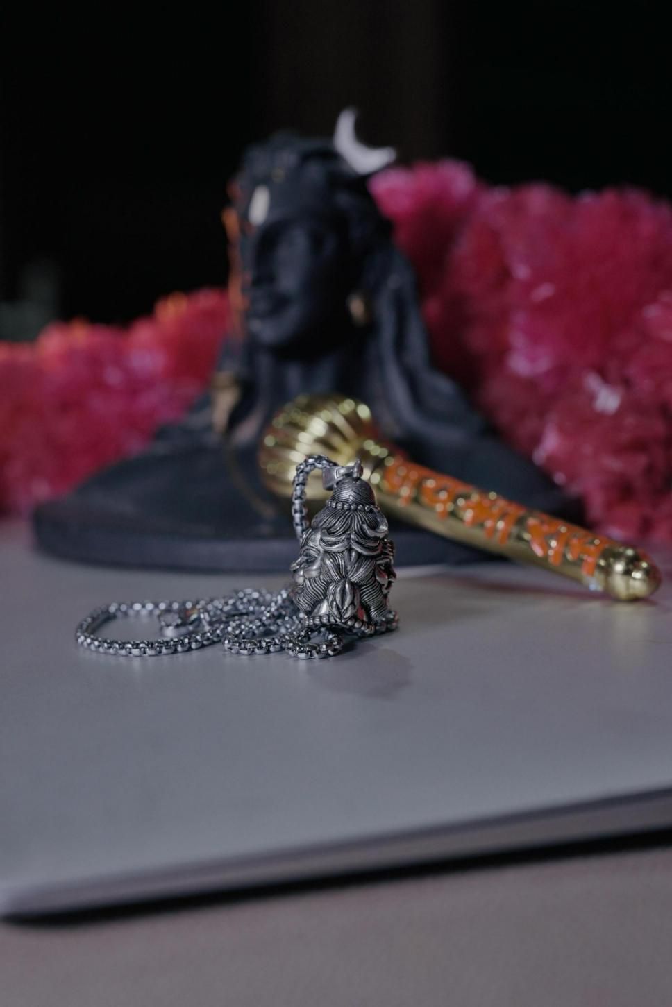2 Face Pendent of Hanuman/Shankar with Chain Jewellery