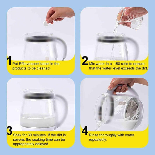 Active Oxygen Descaling Scale Remover,Kitchen Tablets (10 Pcs) Home Essentials