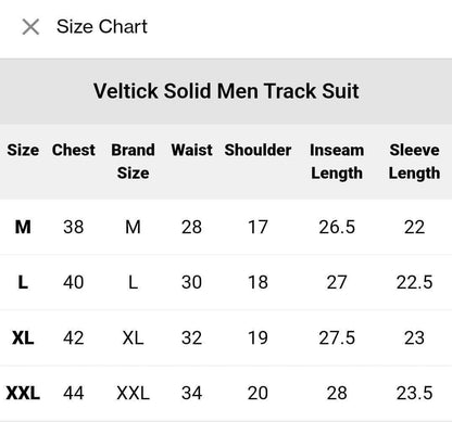 Men's Side Stripe 4 Way Polyester Track Suit Men