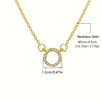 Women's Stone Pendant with Chain Micro Plating Jewellery