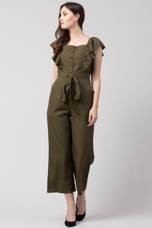 Verve Studio Polyester Solid Jumpsuit Women Western
