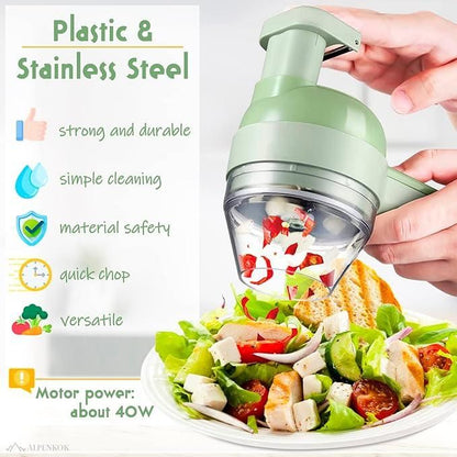4 in 1 Portable Electric Vegetable Cutter Set Home Essentials