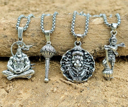 Lord Hanuman Chain With Pendant (Pack of 4) Jewellery