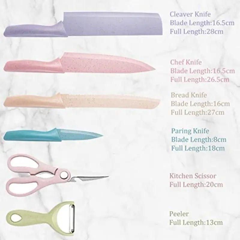 Colorful Kitchen Knife Set Home Essentials