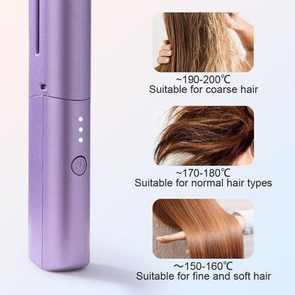 Meneflix Portable Mini Hair Straightener Cordless Rechargeable Mini Adjustable Hair Straightener Hot Comb Electronics Beauty & Personal Care