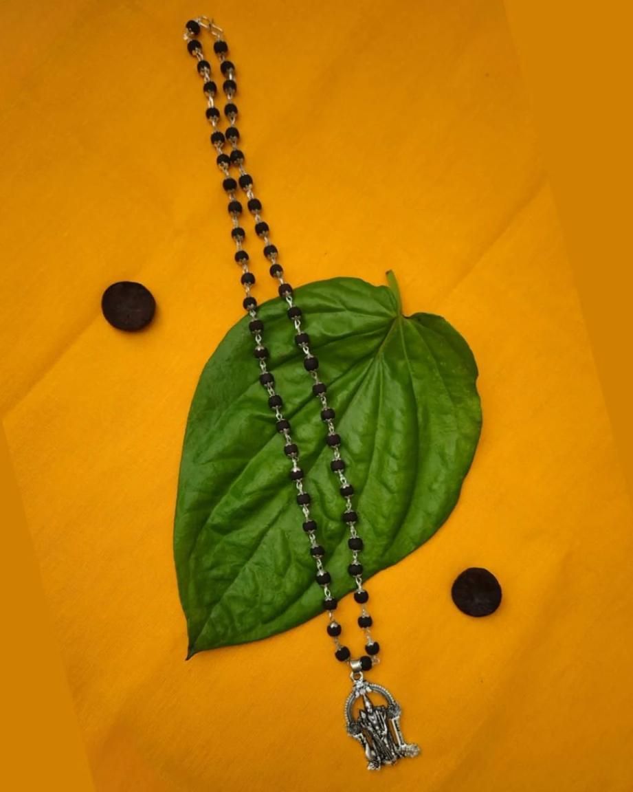 Karungali Mala With Murgan Locket Jewellery