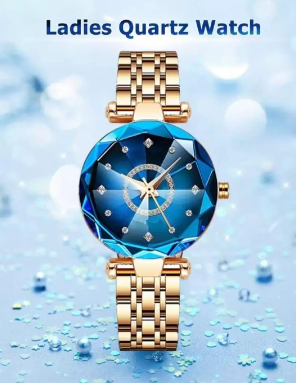 Women's Beautiful Diamond Shape Watch (Pack of 2) Accessories