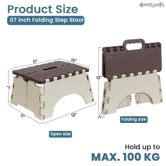 7 Inches Super Strong Folding Step Stool for Adults and Kids, Kitchen Stepping Stools, Garden Step Stool Kitchen Stool Home Essentials