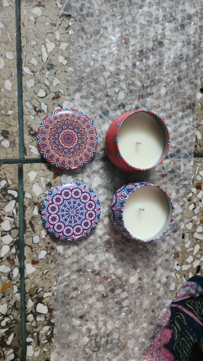 4.5cm Scented Tin Candle (Pack of 2) (Multicolor)