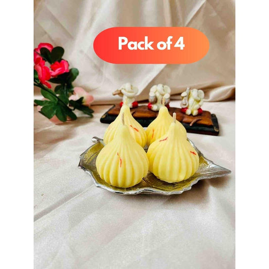 Modak Shaped Candles Pack of 4