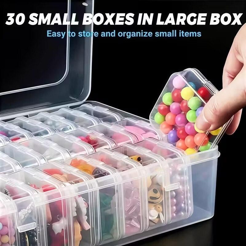 30 Box Multi-Compartment Organizer Set with Removable Grids