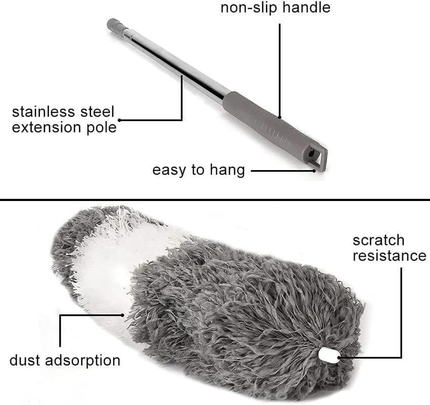 Flexible Mop Duster for Quick and Easy Cleaning with Long Rod Home Essentials