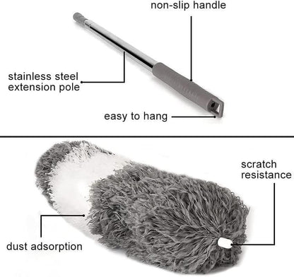 Flexible Mop Duster for Quick and Easy Cleaning with Long Rod Home Essentials
