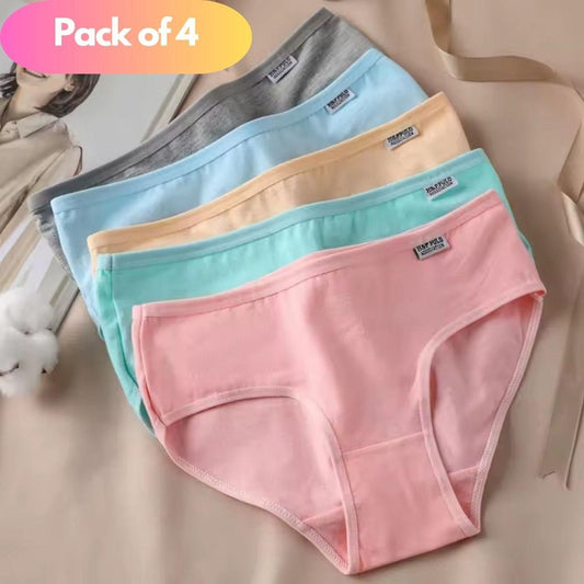 Women's Cotton Comfortable Underwear Pack of 4 Women Western