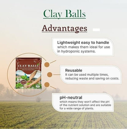 LECA Clay Balls (400gm) - Hydrotons Lightweight Expanded Clay