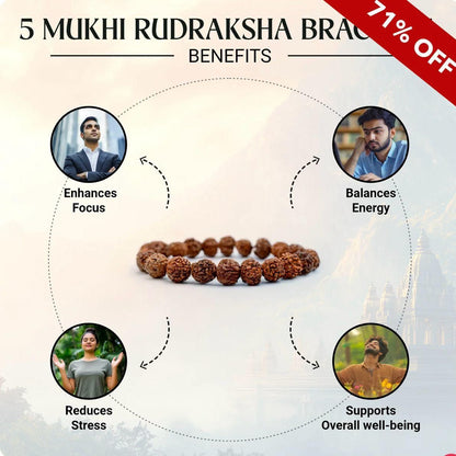 5 Mukhi Rudraksha Bracelet Jewellery