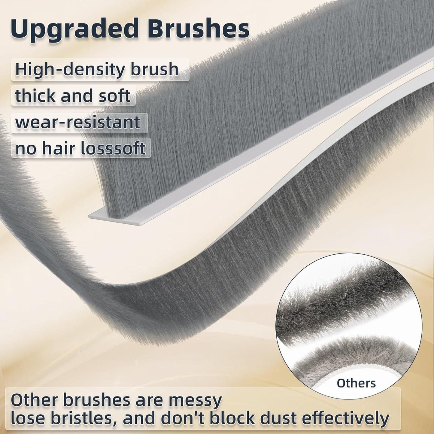 Door Draft Stopper With Brush Home Essentials