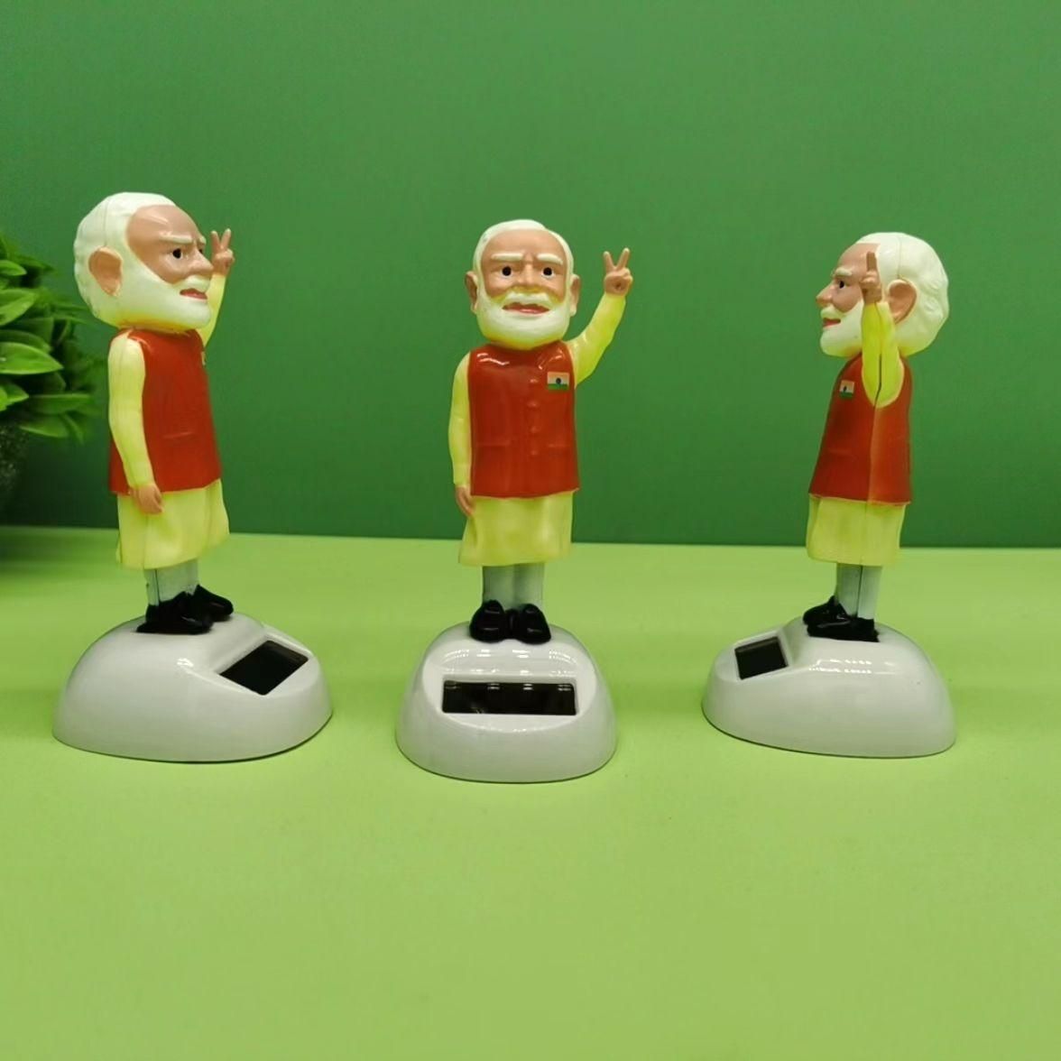 Solar Waving Modi Ji Statue (Pack of 2) Electronics