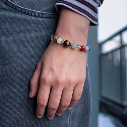 Natural Beads Om Bracelet Jewellery