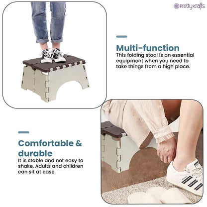 7 Inches Super Strong Folding Step Stool for Adults and Kids, Kitchen Stepping Stools, Garden Step Stool Kitchen Stool Home Essentials