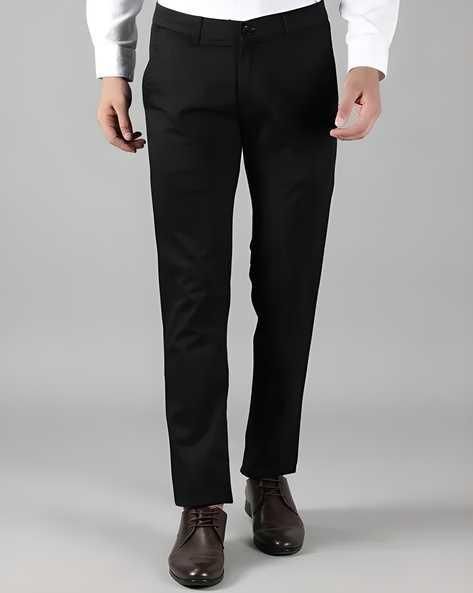 Polyester Blend Solid Slim Fit Mens Formal Trousers Women Western