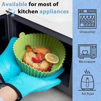 Air Fryer Silicone Baking Tray Reusable Mold Home Essentials