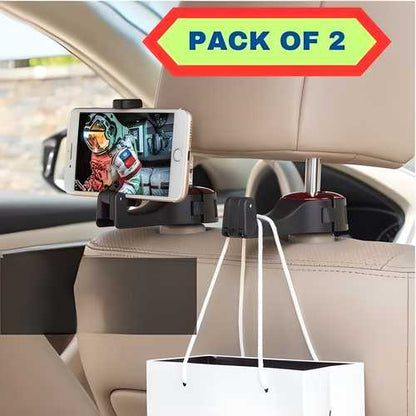 Car Seat Back Hooks with Phone Holder(Pack of 2) Electronics