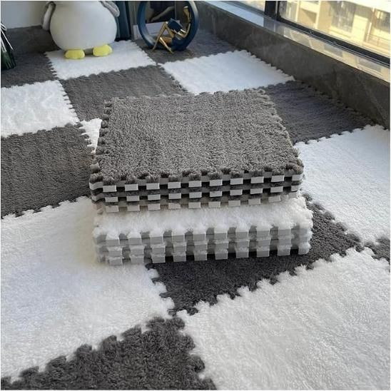 Interlocking Carpet Tiles Mat (6pc) Home Essentials