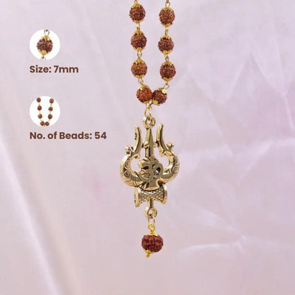Panchmukhi Rudraksha OM Shiva Trishool Mala Jewellery