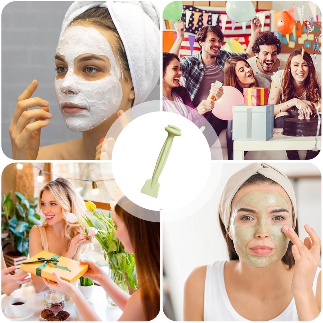 Double Headed Face Cleansing Brush Pack of 2 Beauty & Personal Care