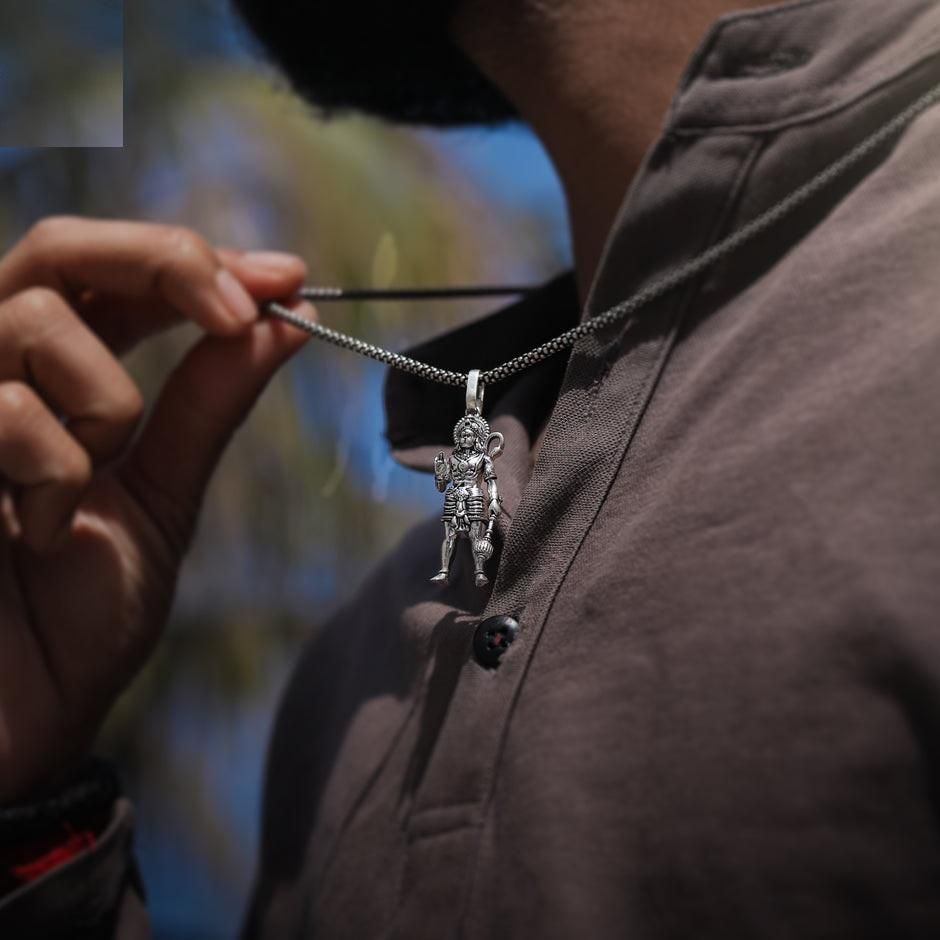 Lord Hanuman Pendant with Chain Jewellery