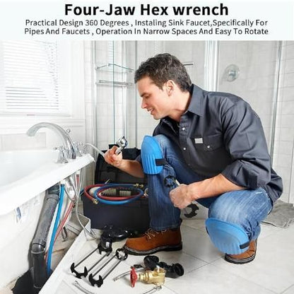 2 Pcs Dual Head Sink Wrench