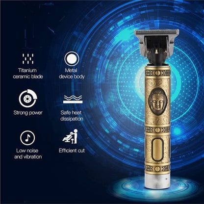 Hair Trimmer For Men Buddha Style Trimmer, Professional Hair Clipper, Adjustable Blade Clipper, Hair Trimmer and Shaver,Retro Oil Head Close Cut Precise hair Trimming Machine (Golden) Personal Care